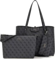 Guess Damen Shopper/ Tote Bag ECO BRENTON Schwarz Synthetik Taschenset-