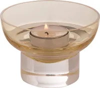Fink Teelichthalter Julia champagner, transparent Glas Höhe 7 cm