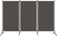 3-tlg. Raumteiler Anthrazit 260x180 cm