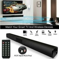 40W TV Soundbar Bluetooth 5.0 Lautsprecher Subwoofer mit Fernbedienung AUX/RCA 