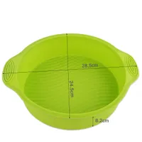 CANDeal Silikon Backformen Rund, 24 cm Antihaft Kuchenform Rund und Tortenform für Käsekuchen und Regenbogenkuchen