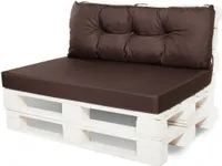 Palettenkissen outdoor | Palettenkissen set  Sitzkissen 120x80 und  Rückenkissen 120x40cm Braun|Palettenkissen auflagen | Paletten kissen | Europaletten kissen | Setgarden