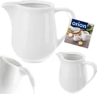 Orion Porzellan-Milchkännchen Sahnekännchen Milchkanne Kännchen aus Porzellan weiß MONA 260 ml