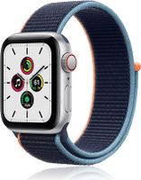 Apple Watch SE (40mm) GPS+4G mit Sport Loop silber/dunkelmarine Retina-Display