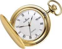 Dugena Taschenuhr mit Kette 4288033-1 Savonette vergoldet