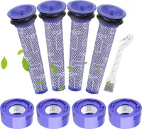 V7 V8 Filter für Dyson -isinlive 4+4 Kits Ersatzfilter für Dyson V7 V8 Serie Absolute Animal Motorhead Staubsauger, 4 Nachmotorfilter und 4 Vorfilter-Sets