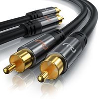 Primewire Stereo-Cinch Audio-Kabel, RCA, HiFi Audio-Kabel mehrfach geschirmt, 2x Cinch auf 2x Cinch - 0,5m