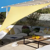 Sonnensegel 3x3x3m Dreieckig, Beige Sonnensegel Wasserdicht Mit Ösen, 420D 95% Sonnenschutz UV Schutz Für Garten Balkon Terrasse