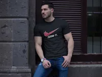 Jutsu It. Naruto Akatsuki Nike Parodie Logo Rote Wolken Anime Manga Lustiges Bio Baumwolle T-Shirt Herren