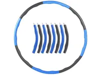 Pěnová obruč Hula Hoop 95 cm Fitness obruč modrošedá 8dílná