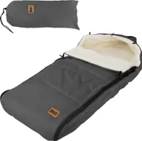 Joyz Universal Fußsack Anthrazit, für Babyschale, Kinderwagen & Buggy, Sitzauflage aus Fleece, Kuschelsack mit Reißverschluss, Kopfteil & Tasche