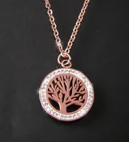 Kette Edelstahl Ankerkette 50cm roségold Lebensbaum 2cm Damen 1952050