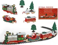 Weihnachtszug mit Musik und Licht 22-teilig Eisenbahn Weihnachtsdeko Spielzeug