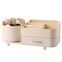 Make Up Kosmetik Organizer, 360° Drehbarer Beauty Organizer, Multifunktionale Kosmetikaufbewahrung für Frisiertisch, Bad und Schlafzimmer