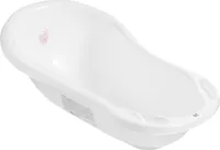 Babybadewanne klein 86 cm mit Abfluss – Weiß