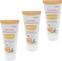 CareMed Milch Honig Wellness Fußcreme Fuß und Bein, Wellnesscreme