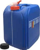20 L Wasserkanister Kanister Plastikkanister Campingkanister mit AFT-Hahn blau Lebensmittelecht BPA-Frei Gefahrgut geeignet  Germany