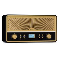 Auna - retro rádio, 10W, CD, Bluetooth, DAB/DAB+/FM, LCD displej, MP3, streaming