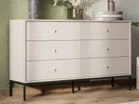 Kommode mit 6 Schubladen - Beige - BOGDAN