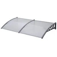 SVITA Vordach 240x90cm Haustürdach Türdach Regenschutz Hauseingang weiß