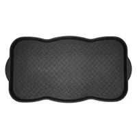 e-floor Schuhablage 38x73 cm Topp Schwarz – Wasserdichte, pflegeleicht, Kunststoffmatte schützt Böden vor Schmutz & Wasser, hält 3 Paar Schuhe