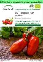 SAFLAX Garden to go - BIO - Paradajka - San Marzano - Solanum lycopersicum - 15 Semená - S črepníkom, klimatickým vekom a pestovateľským substrátom
