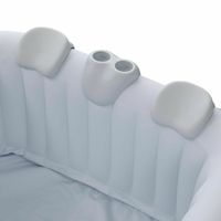 AREBOS Komfort-Set 2 Nackenkissen + Getränkehalter für Whirlpool, weiß, 100% wasserdicht, ergonomisch geformt, PolyurethanSchaum