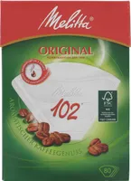 Melitta Original Kaffeefilter Filtertüten Größe 102 weiß 80 Stück