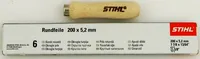 STIHL Rundfeile 5,2 x 200 mm (6 Stück) 56057715206 mit Feilenhalter Holz
