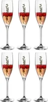 Leonardo Poesia Sektglas 6er Set, spülmaschinengeeignetes Champagnerglas, Höhe 25 cm, 250 ml, 069167