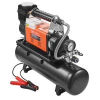 VEVOR 12-V-Hochleistungsluftkompressor mit 6-l-Tank-Kit, tragbarer 6,35-CFM-Reifenfüller, 150-PSI-Offroad-Luftkompressor mit digitalem Druckmesser, Reifenfüller
