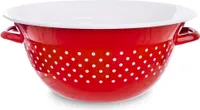 Orion Emaille-Schüssel retro emailliert ROT MIT WEISSEN PUNKTEN 26 cm