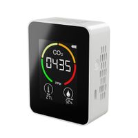 3 in 1 CO2 Kohlendioxid-Detektor CO2-Messgerät Thermohygrometer Luftfeuchtigkeit Intelligenter Luftqualitaetsmonitor Luftanalysator für CO2 Digitales für Home Office  - Weiß