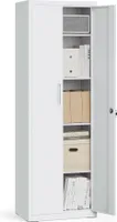 SONGMICS Aktenschrank, Mehrzweckschrank, Stahl-Aufbewahrungsschrank, 5 Ebenen, verstellbare Ablagen