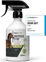 REAVET Bremsen Stop Fliegenspray Pferde 500ml mit pflegender AloeVera, Insektenspray mit Sofortschutz & Pferdepflege, Bremsenspray Bremsenblocker gegen Fliegen, Bremsen & Zecken