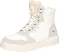 Mustang Damen Sneaker High Top Stiefelette mit Plateau und Warmfutter 1446-602, Größe:40 EU, Farbe:Weiß