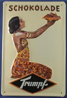 Blechschild Trumpf Schokolade Schild Nostalgieschild Werbeschild
