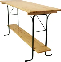 Stehtisch klappbar 220cm rechteckig Höhe 110cm Stahl und Massivholz lackiert