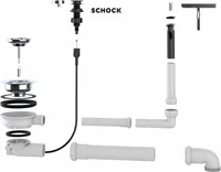 Schock Ablaufgarnitur Drehexcenter chrom