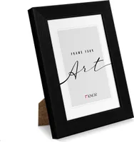 🖼️KNOR®️ Bilderrahmen 18x24 cm Schwarz, Bilderrahmen, Fotorahmen, bruchsicheres Acrylglas, Picture Frame, zum Aufhängen, Aufstellen, Kunststoffrahmen LILA-Kollektion