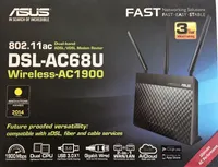 ASUS DSL-AC68U Router bezprzewodowy Gigabit Ethernet Dual-band (2.4 GHz/5 GHz) 3G Czarny ASUS Kolor produktu: Czarny, Połączenie Ethernet LAN: Tak, Ilość portów Ethernet LAN (RJ-45): 4, Typ anteny: Zewnętrzna, Port USB: Tak, WAN Ethernet: Tak, Pasmo Wi-Fi: Dwuzakresowe (2.4 GHz/5 GHz), Standard Wi-Fi: Wi-Fi 5 (802.11ac), Zasięg transferu danych WLAN (maks.): 1300 Mbit/s, Typ interfejsu LAN Ethernet: Gigabit Ethernet, 3G: Tak, WAN DSL: Tak
