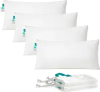 SONGMICS Microfaserkissen Bettkissen Füllung: 65% weichen 3D Polyesterfasern