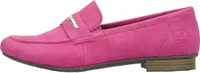 Rieker Damen Slipper Penny Loafer Ristspange Gummizug 51996, Größe:42 EU, Farbe:Pink