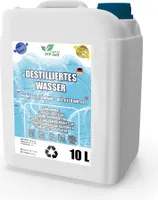 Destilliertes Wasser 100% rein 10L | Demineralisiertes Wasser 10L - destilliertes Wasser, geeignet für Bügeleisen, Luftbefeuchter, Batterien und mehr