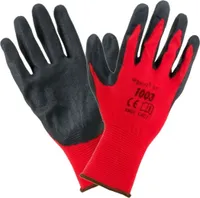 Arbeitshandschuhe Mechanikerhandschuhe Montagehandschuhe Rot 12 Paar (1003-12) Gr. 8