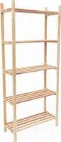 ROJAPLAST Holzregal 170 × 75 × 30 cm, 5 Fachböden