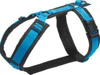 Annyx Brustgeschirr Fun - gepolstert - superbequem - für alle Rassen - Schwarz/Blau Gr. XS