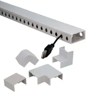 Intirilife 9er-Set Kabelkanäle Kabel-Organizer aus weißem PVC mit je 39 x 4 x 2 cm Größe - Für einfaches Kabel-Management
