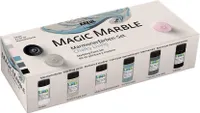 Kreul Magic Marble Eine Reihe von Farben zum Marmorieren Chalky Living Colours 6 x 20 ml