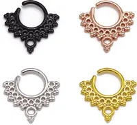 Karisma Titan G23 Septum Ring Nasenring Nasenpiercing- 1,2x8mm hfs-78 - Roségold